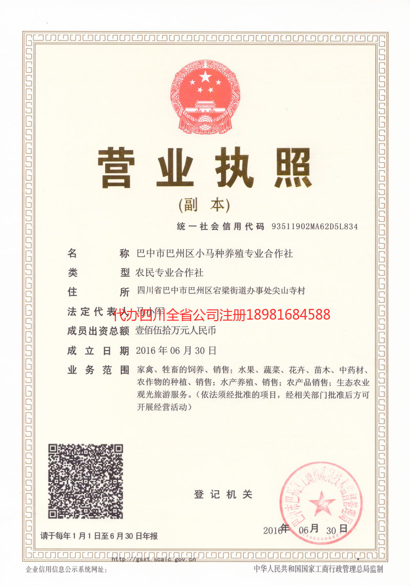 南江南江小马种养殖专业合作社